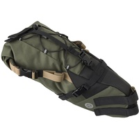 AGU Seat-Pack Satteltasche Fahrrad, 10L Fahrradtasche Sattel für Bikepacking, Wasserabweisend, Reflektierend, Einfache Montage, 100% Recyceltes Polyester - Army Green