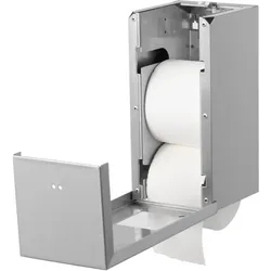 Qbic-line 2-Rollenspender kernlose Rollen Edelstahl - Artikel 7260