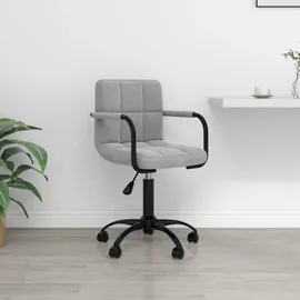 vidaXL Bürostuhl Drehbar Samt Grau
