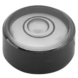 DOSENLIBELLENKÖRPER D1=14 H=6,5 ALUMINIUM, SCHWARZ, KOMP:GLAS, E10' EMPFINDLICHKEIT 10'