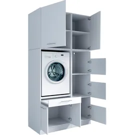 laundreezy Mehrzweckschrank-Set 118 x 238 x 68 cm Weiß