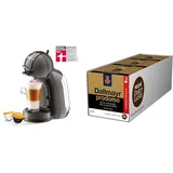 NESCAFÉ DOLCE GUSTO Krups KP1238 Mini Me Coffee Capsule Machine, 15 Bar, Compact, High Pressure Coffee Machine, Over 30 Coffee Creations, Choice of Drink Size, Black/Anthracite mit Dallmayr Prodomo