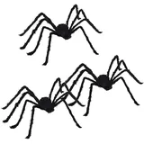vidaXL Halloween Spinnen Dekoration 3 St. Schwarz 150 cm
