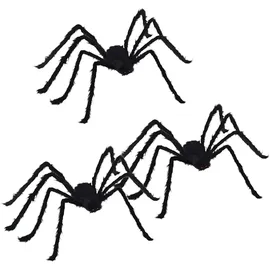 vidaXL Halloween Spinnen Dekoration 3 St. Schwarz 150 cm