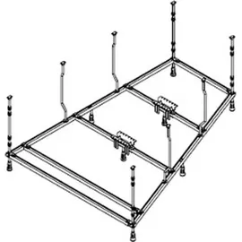 Hoesch Spezial-Untergestell Trapez, 180x120cm, links, für Badewanne