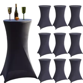 Baumarktplus 10x Stehtischhusse Grau