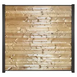 Mr. GARDENER Steckzaunsystem »Turino«, 179x90 cm (BxH), 6er-Set, Thermokiefer - braun