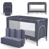 KIKKABOO Reisebett mit 1 Ebene & Blue & One Size