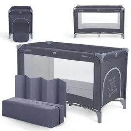 KIKKABOO Reisebett mit 1 Ebene & Blue & One Size