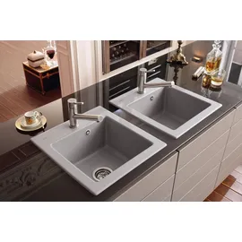 Villeroy & Boch Subway 45 XS stone white + Handbetätigung + Lochbohrungen