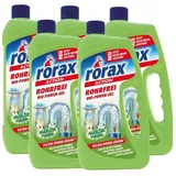 rorax 5x rorax Rohrfrei Bio-Power-Gel 1 Liter - Löst selbst Haare auf Rohrreiniger