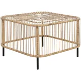 Beliani Garten Beistelltisch 67 x 67 x 45 cm Beige/Schwarz