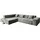 KAWOLA Sofa NEVADA Ecksofa Velvet silber