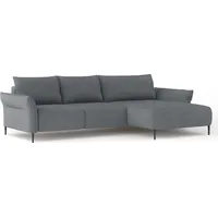 DOMO-HOME Ecksofa mit Schlaffunktion LUIS – Moderne Eckcouch mit Stauraum 255x165cm| Boxspring-Sofa für Wohnzimmer | Bequeme Sitzgelegenheit |Ho... - Grau