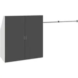VCM Dachschrägen Kleiderschrank mit Stange Dacho L