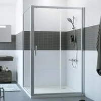 Hüppe Classics 2 Viereck Gleittür 1-teilig mit festem Segment,