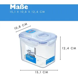Lock & Lock LOCK&LOCK Frischhaltedose mit Schüttdeckel 1 l 15,1x10,8x12,4cm | Transparent