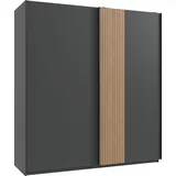 WIMEX Schwebetürenschrank Lüneburg 180 x 198 x 65 cm Schwarz