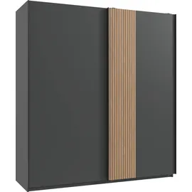 WIMEX Schwebetürenschrank Lüneburg 180 x 198 x 65 cm Schwarz