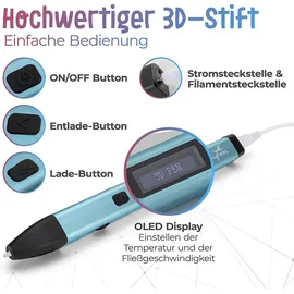filapen gmbh Filapen® Premium 3D Stift mit 10 Filamenten und Etui