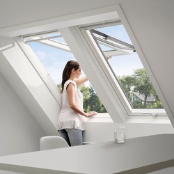 VELUX Dachfenster GPU 0066 Klapp-Schwingfenster Kunststoff ENERGIE PLUS, 114x140 cm (SK08)