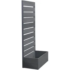 [en.casa] Pflanzkasten mit Sichtschutz Heerde 150 x 72 x 38 cm Grau