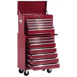 Homcom Werkstattwagen Metall 33x113x61,5 cm rot unbestückt