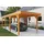 SKANHOLZ Carport Grunewald 3,21 x 7,96 m eiche hell inkl. EPDM-Dach