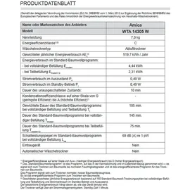 Amica WTA 14305 W Ablufttrockner (7 kg)