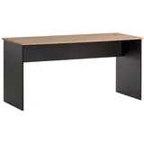 MÖBELPARTNER PROREGAL Schreibtisch Raven HxBxT 74 x 150 x 65 cm Eiche & Schwarz