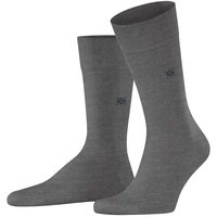Burlington Herren Socken - DUBLIN, Kurzstrumpf, Logo, One Size, einfarbig Grau 40-46