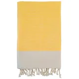 Le Comptoir de la Plage Athena Hamamtuch 200 x 200 cm gelb