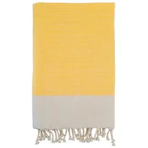 Le Comptoir de la Plage Athena Hamamtuch 200 x 200 cm gelb
