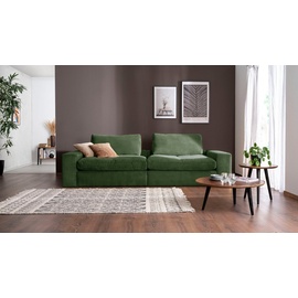 alina Big-Sofa »Sandy«, 296 cm breit und 98 cm tief, in modernem Cordstoff grün