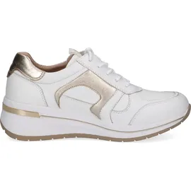 CAPRICE Damen 9-23300-44 Sneaker, White Lt Gold, 40 EU Weit