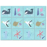 wall-art K&L Wall Art Fliesenaufkleber »Fische und Wale«, selbstklebend