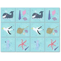 wall-art K&L Wall Art Fliesenaufkleber »Fische und Wale«, selbstklebend
