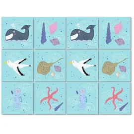 wall-art K&L Wall Art Fliesenaufkleber »Fische und Wale«, selbstklebend
