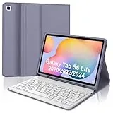 IVEOPPE Tastatur für Samsung Galaxy Tab S6 Lite 2024, Hülle mit Tastatur Galaxy Tab S6, Bluetooth Magnetischer QWERTZ Keyboard Samsung für S6 Lite 10.2 Zoll 2024/2022 (SM-P610/P615/P613/P619), Lila