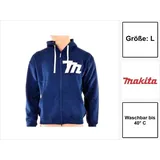 Makita Hoodie mit Reißverschluss Größe L ( 98p145 ) Farbe Blau
