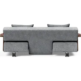 Innovation Living Schlafsofa mit Armlehnen Long Horn Excess Stoff Grau Granit