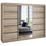 A&J MöbelLand Schiebetürenschrank VILUNO 200 x 215 x 59,5 cm Beige