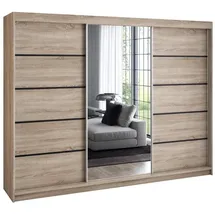 A&J MöbelLand Schiebetürenschrank VILUNO 200 x 215 x 59,5 cm Beige