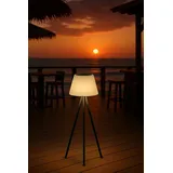 Melitec LED Solarleuchte Solar-Gartenleuchte SO50, LED wechselbar, warmweiß, Solar-Lampe Lounge-Licht, Outdoor-Leuchte Farbwechsel, auch Tischlampe 3-Bein | Ø 15 cm