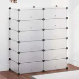 vidaXL Schuh-Organizer 12 Fächer 0 x 0 x 0 cm weiß / weiß