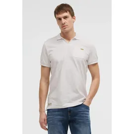 Camp David Poloshirt CAMP DAVID, Herren, Gr. M, weiß, Web, Material: 100% Baumwolle, bedruckt, regular fit normal, V-Ausschnitt, eingesetzt Bündchen, Shirts, mit Seitenschlitze