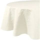 Erwin Müller Tischdecke Tischdecke "Cadiz", bügelfrei Uni/Ornamente weiß rund | 160 cm x 160 cm