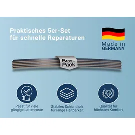 Betten-ABC Ersatz Federholzleisten 5er Set 2,4 cm x 70 cm