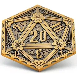D20 Coin - Goldfarben