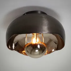 Industriestil Deckenlampe aus Metall Schwarz Nickel